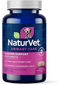 NaturVet - Köpekler için Bladder Destek - Plus Cranberry | Sağlıklı Bladder Kontrol ve Normal Urinasyon | 60 Zamanlı Görüntüler