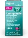 Temel Bakım Lansoprazole Gecikmiş Yayın Kapsülleri, 15 mg, Frequent Heartburn, 14 Count