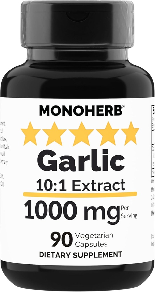 MONOHERB Garlic 1000 mg - 90 Vegetarian Capsules