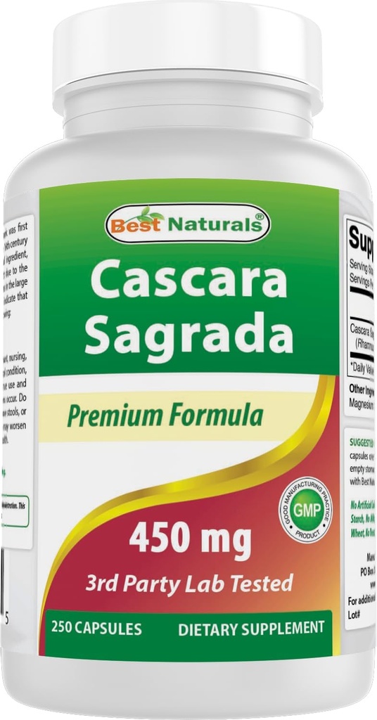 Best Naturals Cascara Sagrada 450 mg 250 κάψουλες