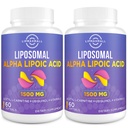 Liposomal Alpha Lipoic Acid 1500 mg - Acetyl-L-Carnitine 900 mg & Ubiquinol 100 mg & Vitamin E 15 mg,ALA Supplement for Antioksis Glucose Metabolism Nerve Energy,60 Softgels (2 Şişe)