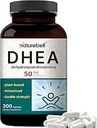 NatureBell DHEA 50mg for Men & Women, 300 Capsules | Daha İyi Absorpsiyon | Plant-Based Source | Supports Energy, Metabolism & Health Aging | Non-GMO, Made in USA