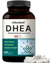 NatureBell DHEA 50mg for Men & Women, 300 Capsules | Daha İyi Absorpsiyon | Plant-Based Source | Supports Energy, Metabolism & Health Aging | Non-GMO, Made in USA
