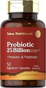 Tahoe Nutritionals Prebiotic, Probiotic & Postbiotic | 25 Billion CFU | 50 Powder Pills | Men and Women's Digestive Health | Vegetarian and Non-GMO Supplement