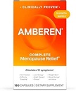Amberen Menopause Supplement for Women, 180 Capsules, Clinically Proven, Helps Support Hormone Balance, Helps Relieve 12 Menopause Symptoms: Hot Flashes, Night Sweats, Mood Swings and More