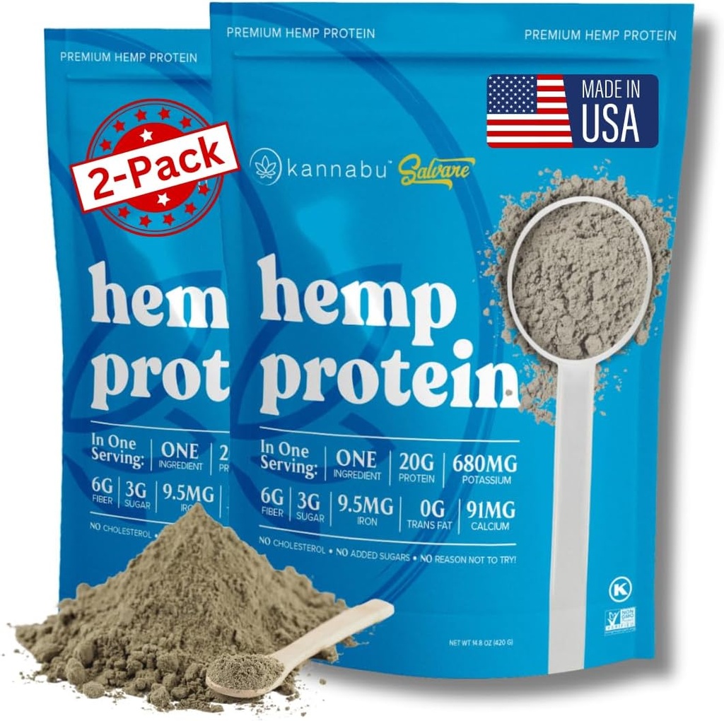Omp Protein Toz | 20G Bitki Proteinleri | Tüm Doğal Fiber Demir Potasyum Omega 3 6 9 | Hemp Seeds Superfood | Vegan Gluten Free Kosher Chem (14.8 oz - Pack of 2)