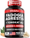 Ultra Yoğun 86.000 mg Fadogia Agrestis Tongkat Ali Mix - 200:1 Tongkat Ali + 10:1 Fadogia Agrestis + Bioperine - Athletic Performance & Muscle Mass için maksimum Güçlü Sır - 120 V-Caps