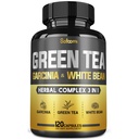 Green Tea Extract Pill EGCG 16000Mg Green Tea, 2000Mg Garcinia Cambogia & 2000Mg White Kidney Bean - Destek Body Balance, Heart & Immune Health - 120 Capsules 2 Ay Supply