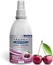 Mucinex Instasoothe Sore Throat Spray for Oral Pain Relief, Throat Numbing Spray with Benzocaine & Menthol Starts to Work on Contact, Cherry Flavor, 3.8 Fl Oz Oz