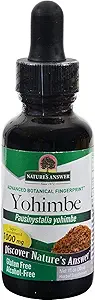 Natures Answer Yohimbe Bark Alcohol Free - Herbal Supplement - Gluten Free - 1 fl oz (Pack of 2)