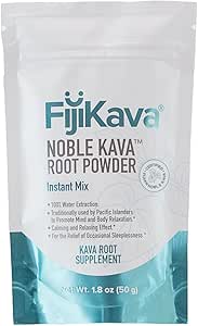 FijiKava Instant Kava Kava Toz 50g – Premium Kava Kök Toz Yüksek Kavalactone Content – Calmness, Stres Yardımı ve Uyku Desteği – Easy-to-Mix