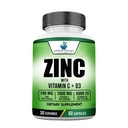American Standard Supplements çinko 100 mg, C 1000 mg ve D3 5000 IU (125mcg) Sürekli - Gluten Free, Non-GMO, 60 Capsules, 30 Servisler