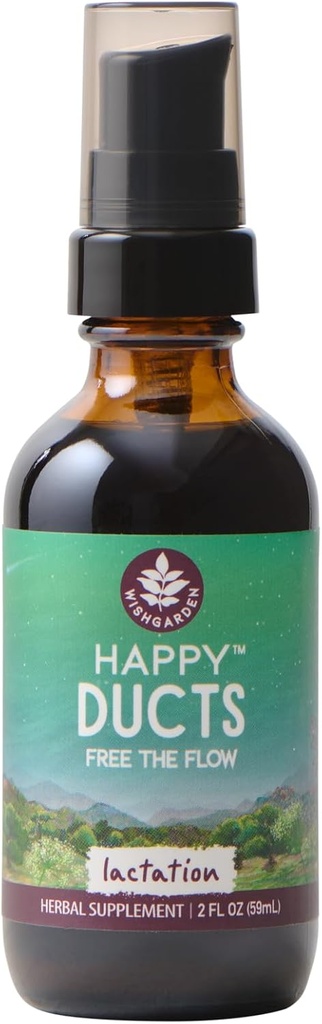 WishGarden Βότανα Happy Ducts Γαλουχία Υποστήριξη - Clogged Milk Duct Relief Supplement, Βότανο Θηλασμός Υποστήριξη συμπλήρωμα Βάμμα για το στήθος Engorgement Relief and Clogged Milk Ducts, 2oz