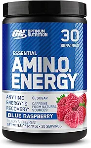 Optimum Beslenme Enerji - Yeşil Çay ile Çalışmak, BCAA, Amino Asits, Keto Friendly, Green Coffee Extract, Energy Toz - Blue Raspberry, 30 Hizmet (Pazar Mayıs Vary)