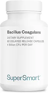 Supersmart Bacillus Coagulans Probiyotik 4 Milyar CFU per Day (High Abors) - Lactobacillus Sporogenes Supplement | Non-GMO & Gluten Free - 60 Gecikmiş Yayın Kapsülleri