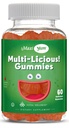 Maxi Health Multivitamin Gummies Yetişkinler ve Çocuklar için Vitaminler - Cherry Flavored Gummy Multivitaminler - Kadınlar ve Erkekler için 60 Vitamin Gummies - Daily Multivitamins & Mens Multivitamins Gummies
