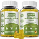 Creatine Monohydrate Gummies, Createine για άνδρες και γυναίκες, Μασώμενη Creatine για την ενίσχυση της εστίασης και της αντοχής, 5g Creatine per Serving, Sugar-Free, 120 Count