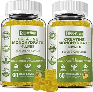 Tinatine Monohidrat Gummies, Men & Women, Chewable Focus ve Endurance, 5gtine for Service, Sugar-Free, 120 Countine