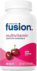 Bariatric Fusion Bariatric Multivitamin with Iron Complete Chewable | Wild Cherry | Post Bariatrik Vitaminler Gastrik Bypass ve Kol Gaztrektomi | One Moon Supply