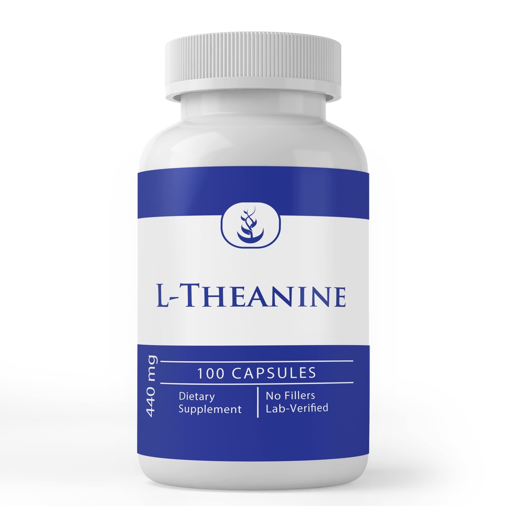 Pure Original Materialss L-Theanine, (100 Capsules) Her zaman Pure, Nomixs veya Fillers, Lab TY