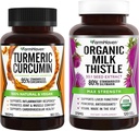 Farm Haven Milk Thistle 120 Capsules ve Turmeric Curcumin 90 Capsules