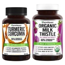 Farm Haven Milk Thistle 120 Capsules ve Turmeric Curcumin 90 Capsules
