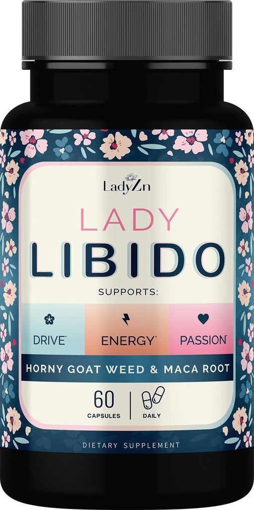 Lady Libido συμπλήρωμα για τις γυναίκες Υποστήριξη Mood, Drive & Ενέργεια, με Hornygoatweed & Maca Root 