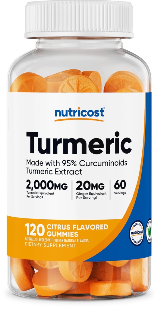 Nutricost Turmeric Gummies 2.000mg Tumeric per Service (120 Gummies) - 60 Hizmet