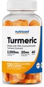 Nutricost Turmeric Gummies 2.000mg Tumeric per Service (120 Gummies) - 60 Hizmet