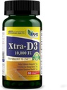 Amerika Medic & Science Xtra D3 Vitamin D10.000 IU (250 mcg) Erkekler ve Kadınlar için Cholecalciferol Supplement (60 Easy to Swallow Softgels) Bone, Heart Health, Immune System Support, Lung Function