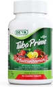 DEVA Tuba Prime Vegan Multivitamin - Yüksek Lisans Vitamini ve Mineral Diyeti Tamam - Antioksiler, Meyve ve Sebzeli Kek, Super Mushrooms, Probiyotikler, Prebiyotikler, Tohumlar, Herbs - 90 Tabletler