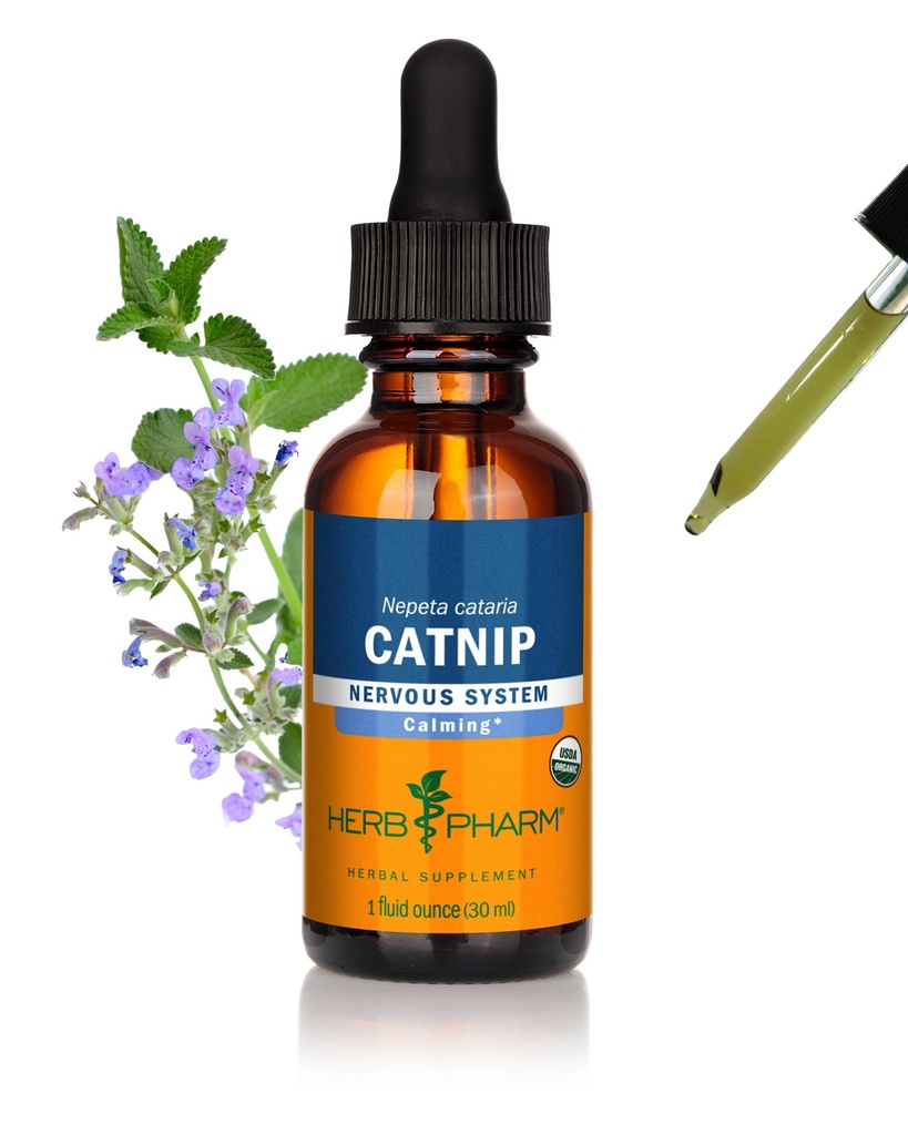 Herbm Pharm, Calming Nervous System Support için Organik Kediyi Onayladı, 1 Fl Oz