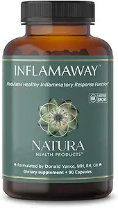 Natura Health Products InflamAway Supplement - Modulate a Healthy Inflammatory Response - Με Boswellia Serrata, Bromelain, Ginger, Black Pepper (BioPerine) και Chinese Skullcap (90 Κάψουλες)