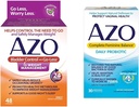AZO Έλεγχος της ουροδόχου κύστης με Go-Less® & Διαχείριση βάρους Συμπλήρωμα διατροφής & Πλήρης Γυναικεία Ισορροπία Καθημερινή Προβιοτικά για τις γυναίκες, κλινικά αποδεδειγμένα για να βοηθήσει την προστασία
