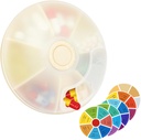 FYY Seyahat Haftalık Pill Organizer - Push Düğme Pill Case Rotate 7 Karşılaştırmalı Günlük Pill Box Portatif Pill Bitkisel Tıp Vakasını Vitamin/Fish Oil /Pills/Supplements-Beige, Small Push Düğmesi