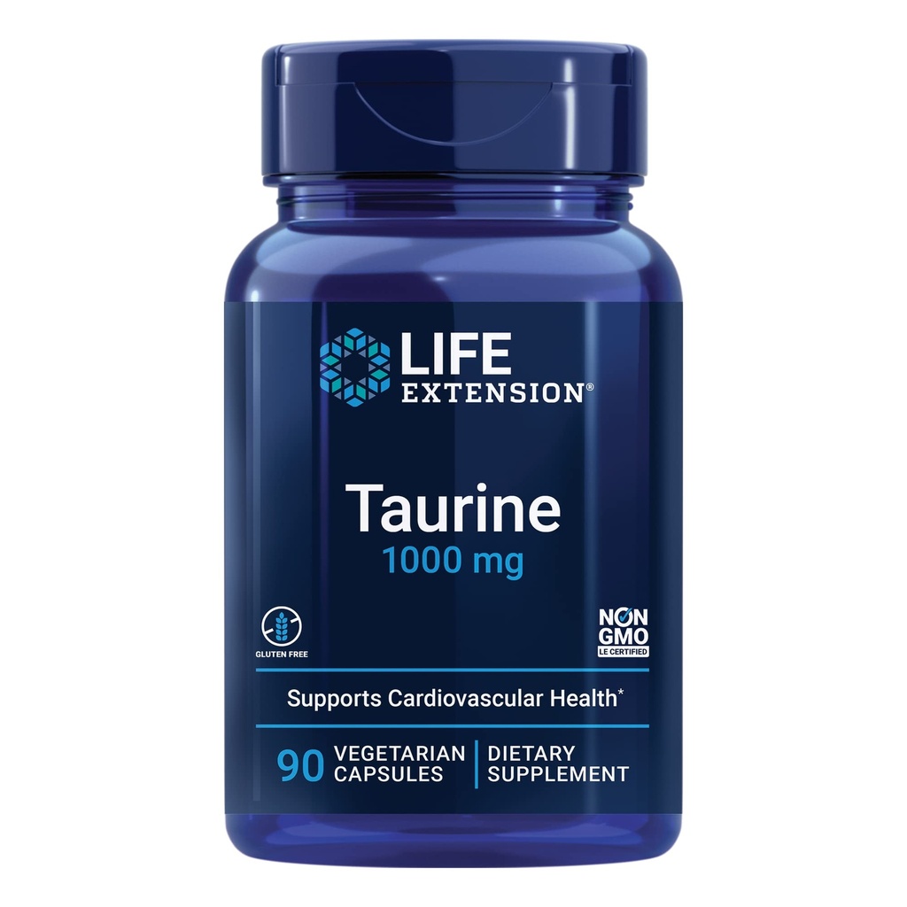 Life Extension Creatine Κάψουλες και Taurin Συμπλήρωμα Bundle - 120 Κάψουλες Creatine Προώθηση δύναμη και 1000mg Ταυρίνη για την υγεία της καρδιάς