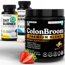 KolonBroom Premium Psyllium Husk Toz, Kolon Broom Koloni Bloser Fiber Supplement for Bloating Relief & Gut Health + Day & Night Burner Supplements, Kilo Management Pills (60 Hizmet)