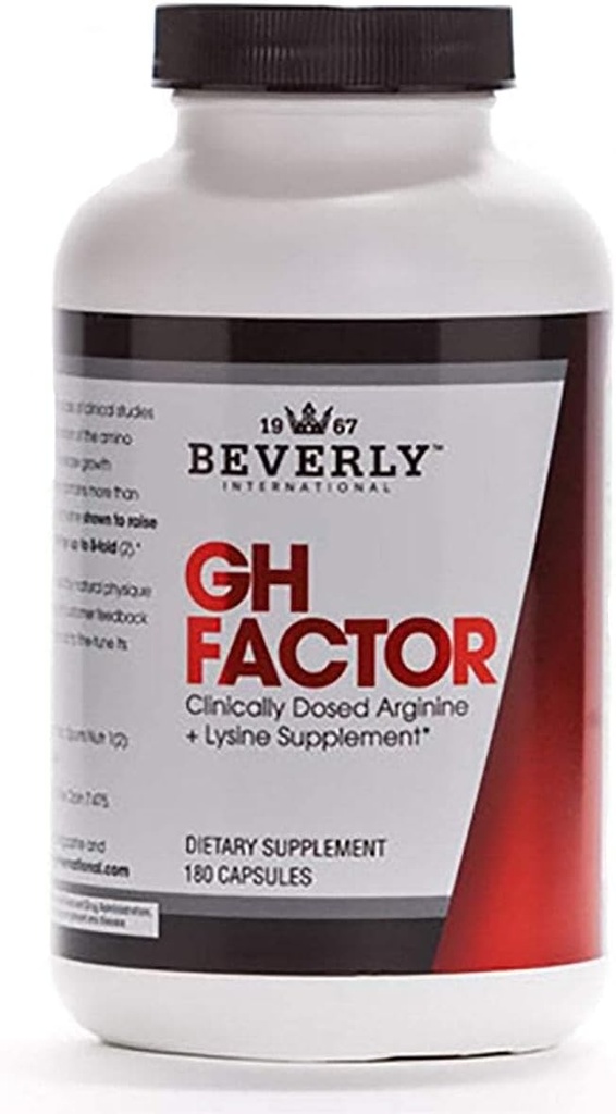 Beverly International GH Faktörü, 180 Capsules. 8Fold'a kadar Seviyeleri yükseltin. Klinik olarak Arginine + Lysine Supplement yaptı. P.M. Büyüme Erkekler ve Kadınlar için Teşvik Ediyor. Fizikinizi yeniden canlandırın.