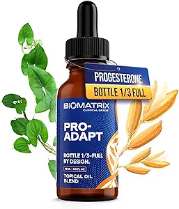BioMatrix Progesterone, Rice Bran Oil ve Vitamin E | Şişe, Design Pro-Adapt 15 ml | 30-60 Day Supply