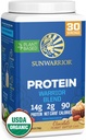 Organic Plant Based Protein Powder | Vegan Organic Protein Powder with BCAA Amino Acids & Hemp Seed Pea Blend | Non-GMO Soy Dairy Filler & Gluten Free (Chocolate Peanut Butter, 30 Servings)