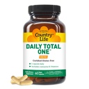 Country Life Daily Total One Multivitamin, Iron Free Once a Day Multivitamin & Multimineral Kompleksi, A, C, D, Including Coenzyme B-Vitamins, Supports Energy Metabolism, 60 Vegan Capsules