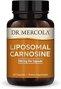 Dr. Mercola Liposomal Carnosine, 250 mg Per Capsule, 30 Hizmet (30 Capsules), Diyet Tamam, Destekler Metabolik Sağlık, GMO