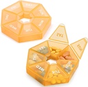 2 deploy Weekly Pill Organizer Large 7 Day Pill Box Organizer Daily Medicine Case for Vitamin Fish Oil Pills Supplements Arthritis Friendly
