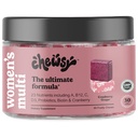 CHEWSY Women's Multivitamin - Immune & Energy Support - 23 Nutrients A, B12, C, Folic Acid, Probiyotiks, Biotin, Cranberry - 30 Günlük Supply