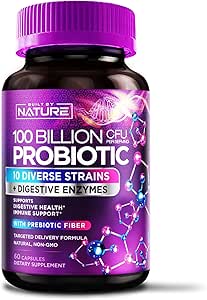 90 Milyar CFU Probiyotik - Erkekler ve Kadınlar için Günlük Digestive Gut Health Supplement - Lactobacillus asitofilius, Bifidobacterium & Prebiyotiks - Non-GMO, Gluten & Dairy Free, Raf-Stable - 60 Capsules