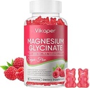 Μαγνήσιο Γλυκινικό Gummies Ζάχαρη Δωρεάν, Magnesium Κάλιο συμπλήρωμα με βιταμίνη D3, B6 για τον ύπνο, Στρες, Muscle Relief, Nerve Υγεία Υποστήριξη για Ενήλικες,180 Βατόμουρο Gummy