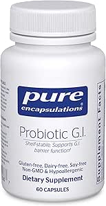 Saf Encapsulations Probiyotik G.I. - Raf Stable Probiyotik for Intestinal Health & Gastrointestinal Support - Lactobacillus & Bifidobacterium - 60 Capsules