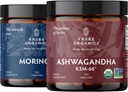 TRIBE ORGANICS Endurance Duo: Organik KSM-66 Ashwagandha + Organik Moringa - Vegan Capsules - 2 Ay Supply - Brain Function, Focus, Mood Support, Energy and Strength