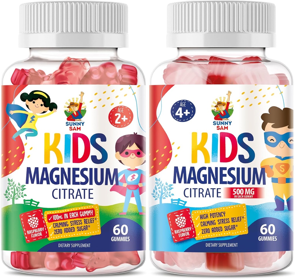 Çocuklar ve Yetişkinler için Magnezyum Gummies - Calm Magnezyum Chews - Magnezyum Citrate Chewable Supplement for Mood & Muscle Support