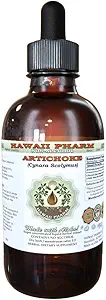 Artichoke Alkol Özgür Sıvı Ekstraksiyon, Organik Artichoke (Cynara scolymus) kuru Leaf Glycerite Hawaii Pharm Natural Herbal Supplement 4 oz